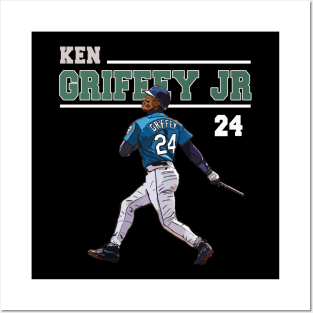 Ken Griffey Jr The Kid Basketball Legend Signature Vintage Retro 80s 90s Bootleg Rap Style Posters and Art